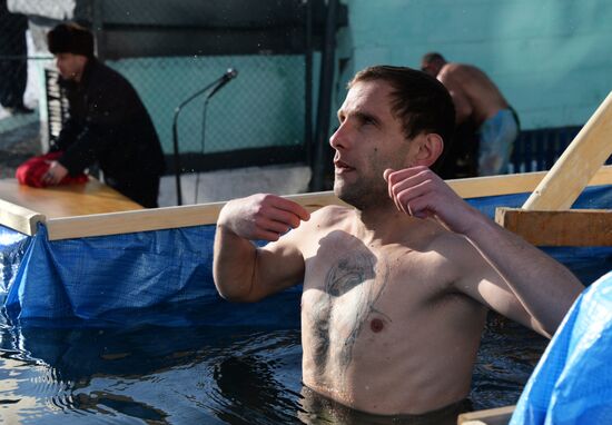 Epiphany feast in Russian cities