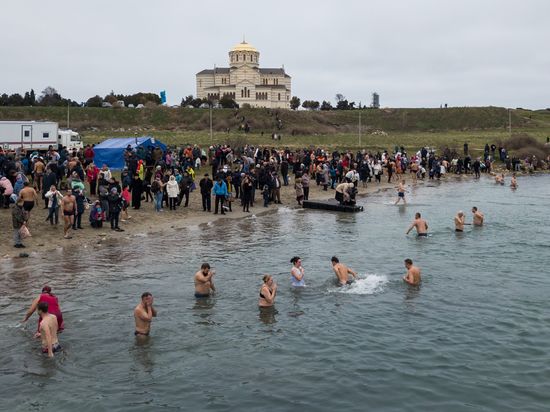 Epiphany feast in Russian cities