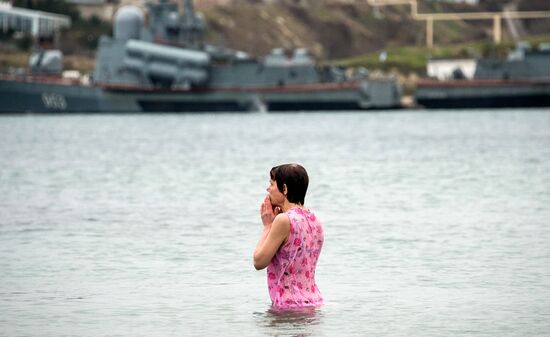 Epiphany feast in Russian cities
