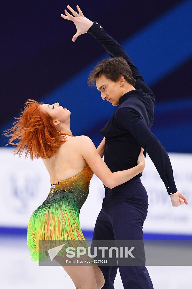 European Figure Skating Championships. Ice dancing. Short dance