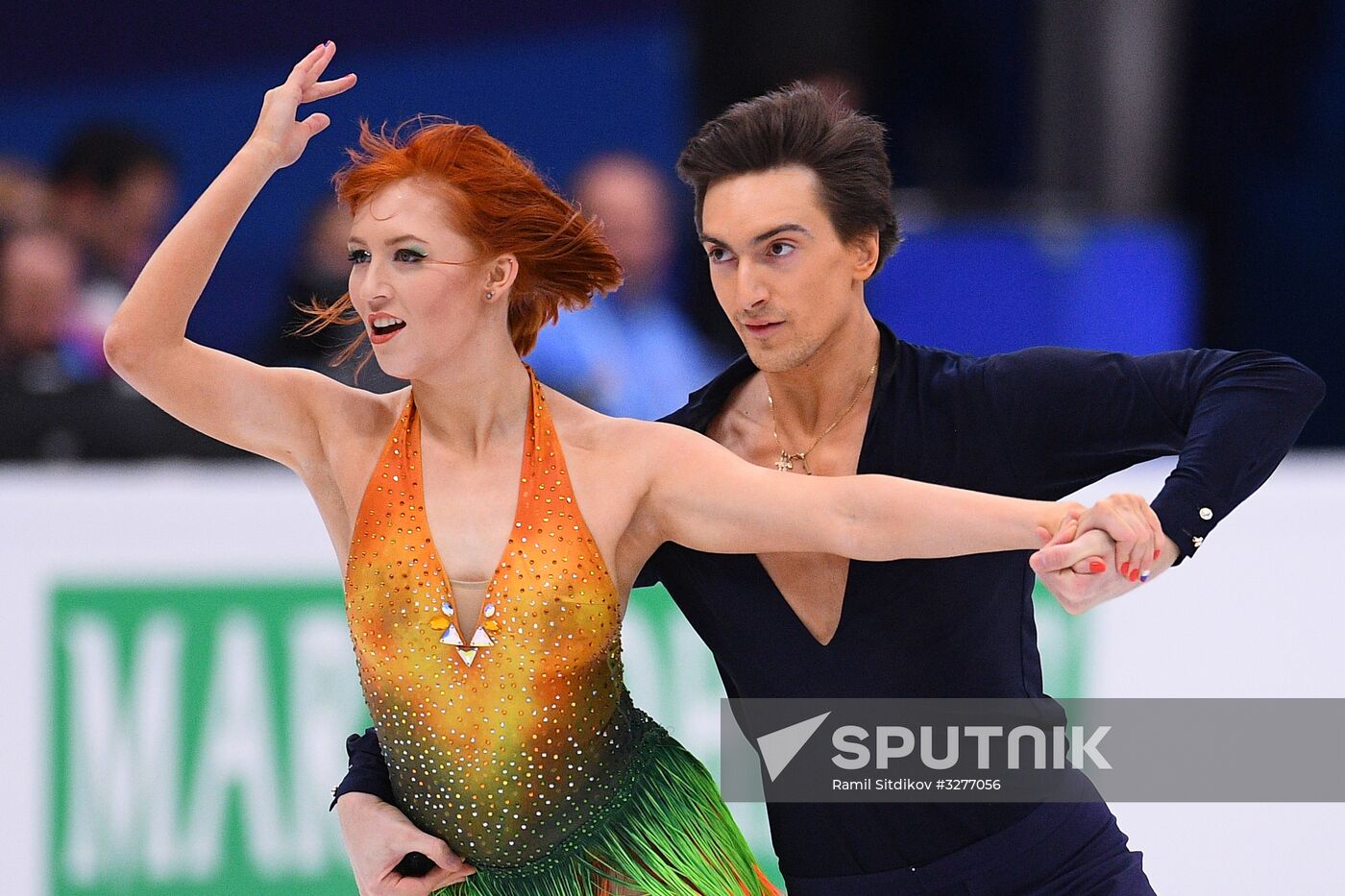 European Figure Skating Championships. Ice dancing. Short dance