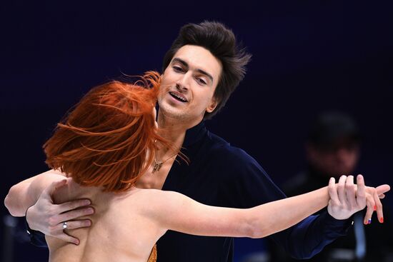 European Figure Skating Championships. Ice dancing. Short dance