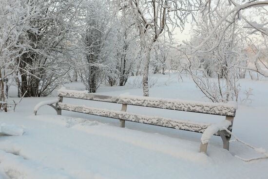 Extremely cold temperatures in Norilsk