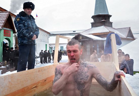 Epiphany feast in Russian cities
