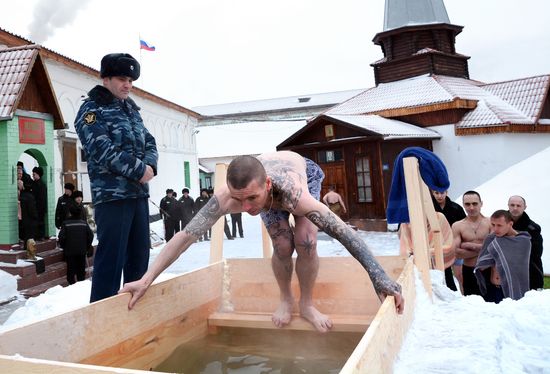 Epiphany feast in Russian cities