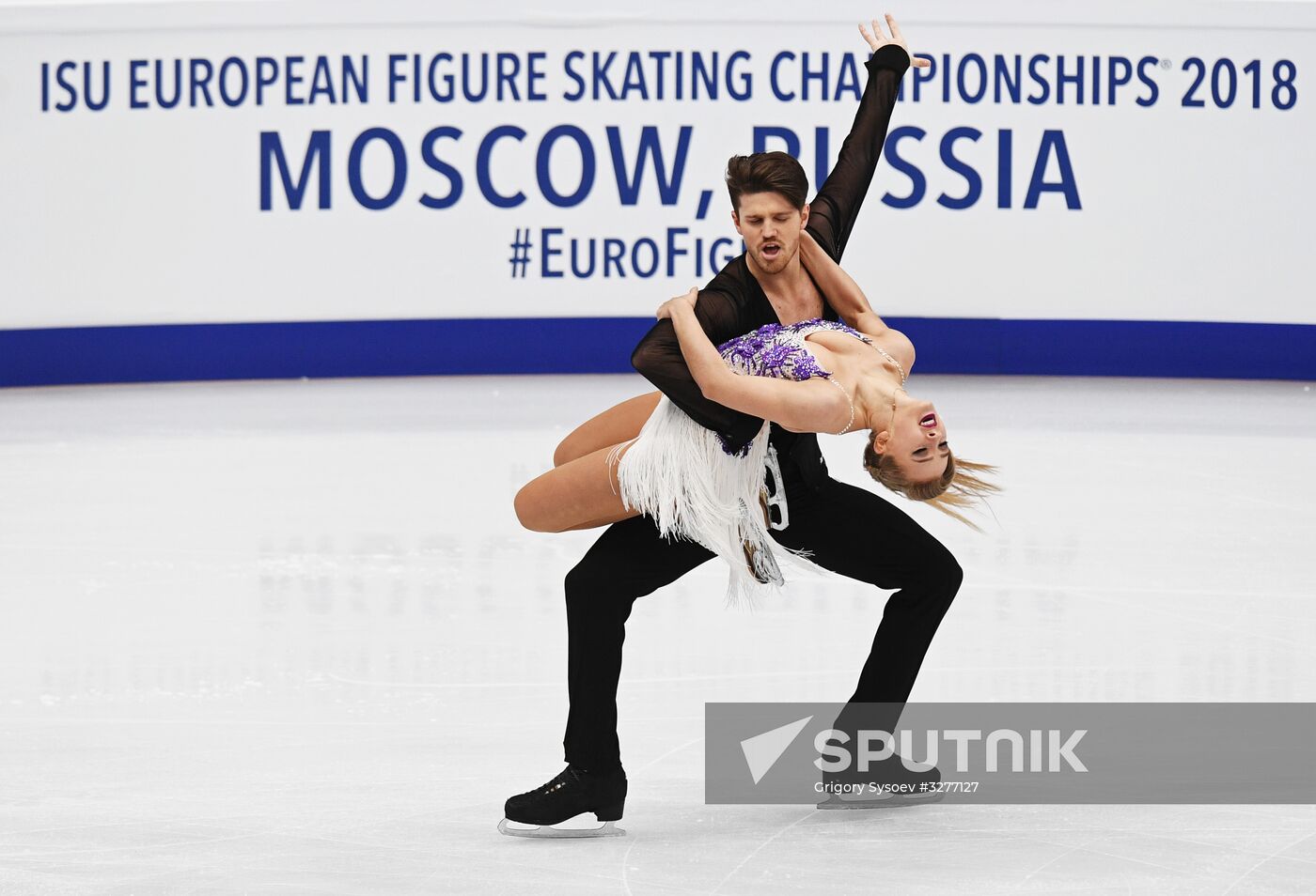 European Figure Skating Championships. Ice dancing. Short dance