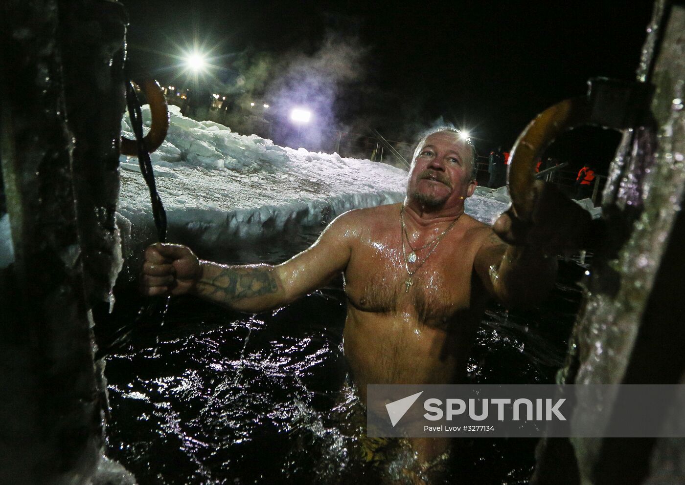 Epiphany feast in Russian cities