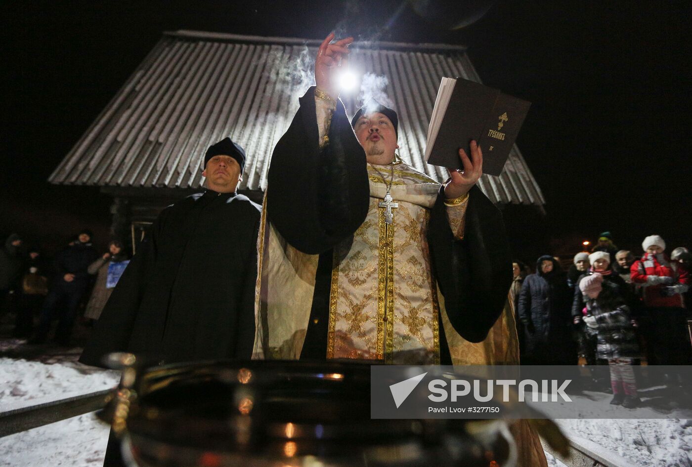 Epiphany feast in Russian cities