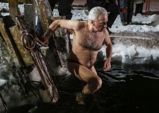 Epiphany feast in Russian cities