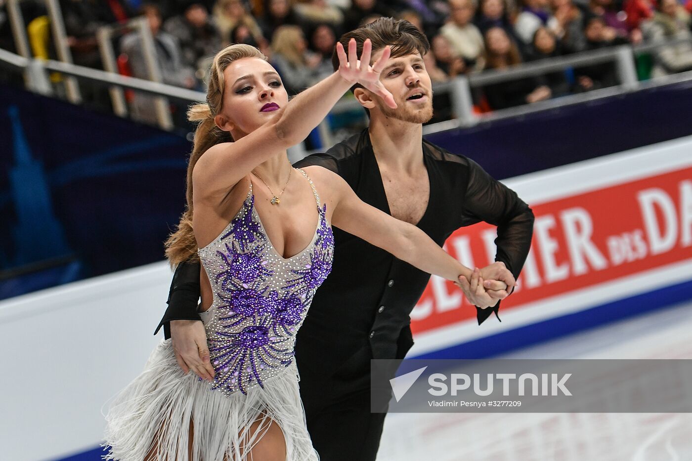 European Figure Skating Championships. Ice dancing. Short dance