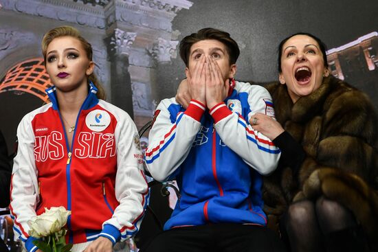 European Figure Skating Championships. Ice dancing. Short dance