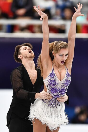European Figure Skating Championships. Ice dancing. Short dance