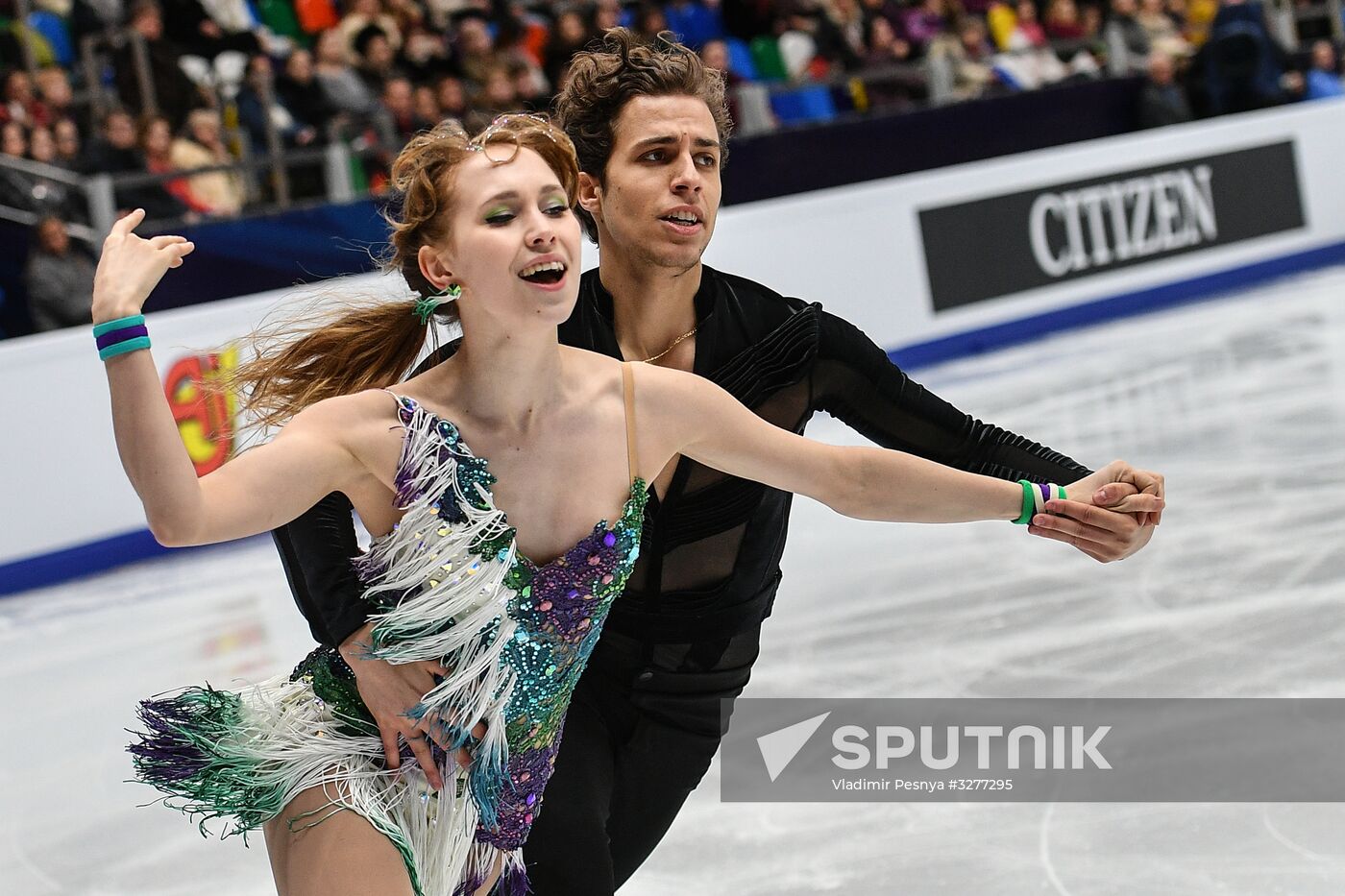 European Figure Skating Championships. Ice dancing. Short dance