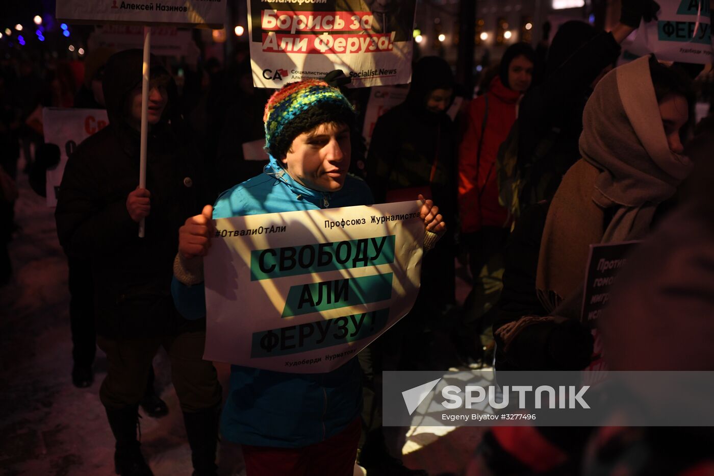 Commemorative march for lawyer Stanislav Markelov and journalist Anastasia Baburova