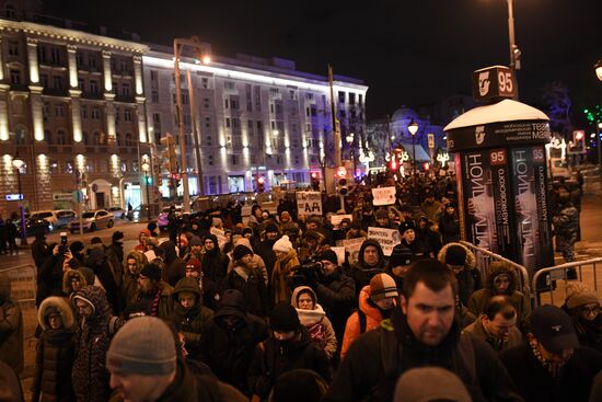 Commemorative march for lawyer Stanislav Markelov and journalist Anastasia Baburova