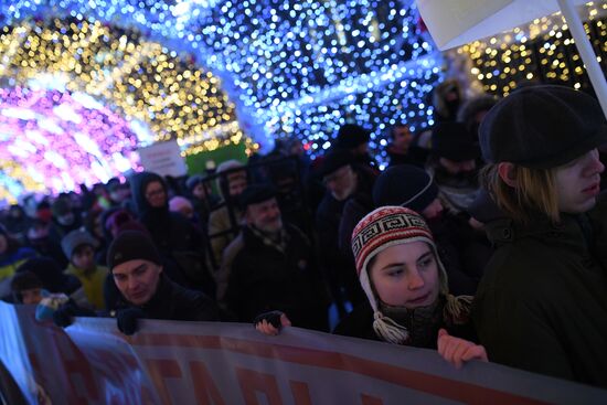 Commemorative march for lawyer Stanislav Markelov and journalist Anastasia Baburova