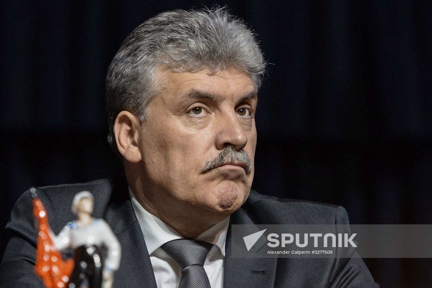 News conference of presidential candidate Pavel Grudinin in St. Petersburg