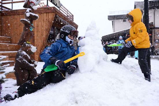 Day of Snow event at alpine resports in Sochi