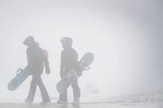Day of Snow event at alpine resports in Sochi
