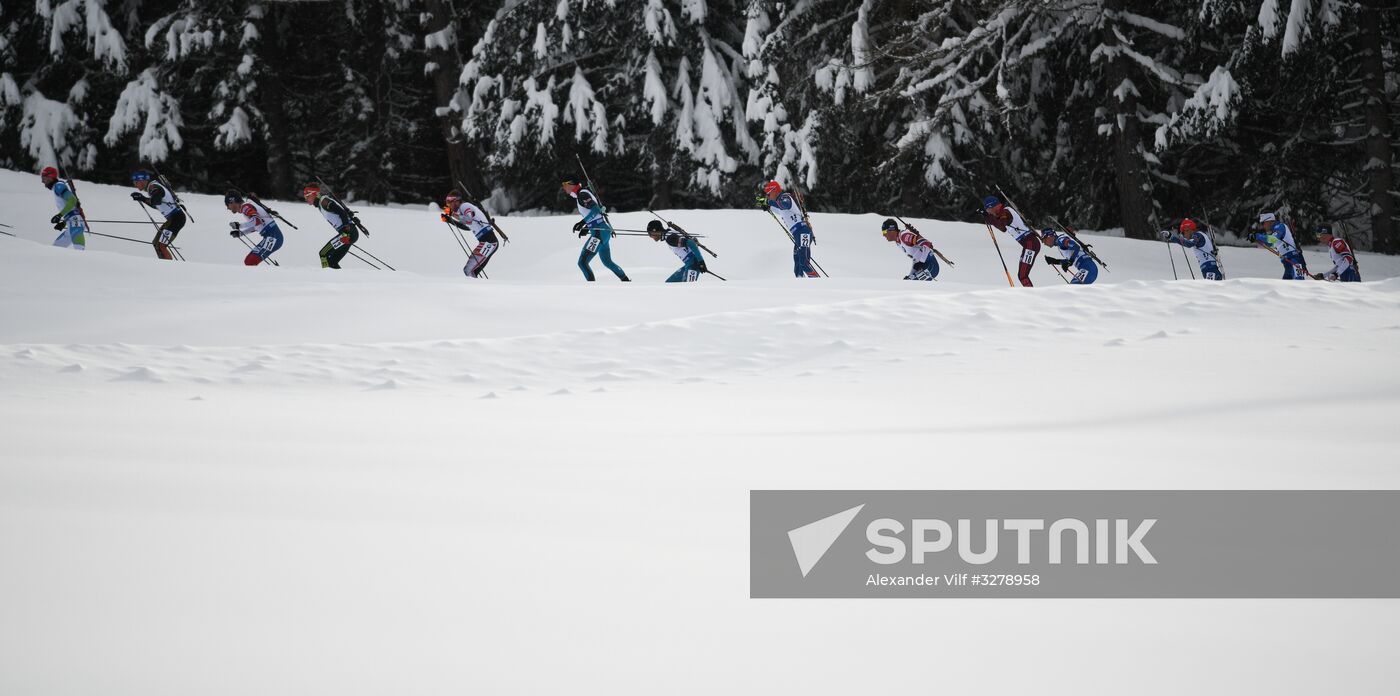 Biathlon World Cup 6. Men's mass start