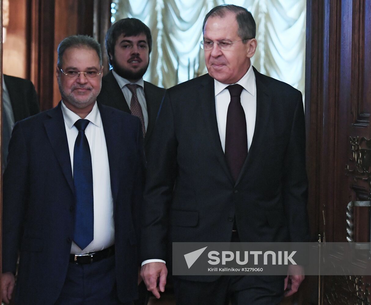 Russian Foreign Minister Lavrov meets with his Yemeni counterpart Al-Mekhlafi