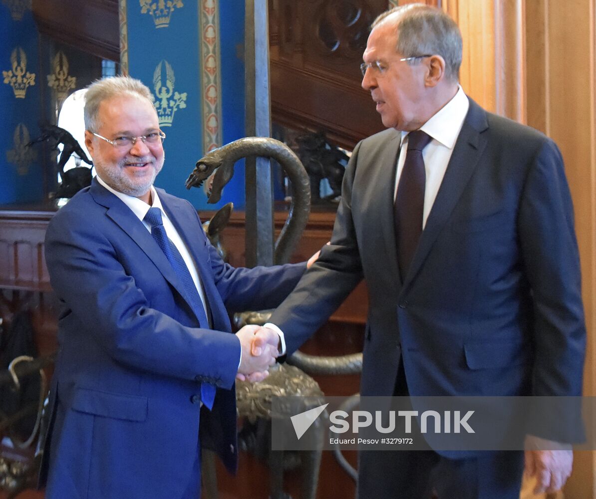 Russian Foreign Minister Lavrov meets with his Yemeni counterpart Al-Mekhlafi