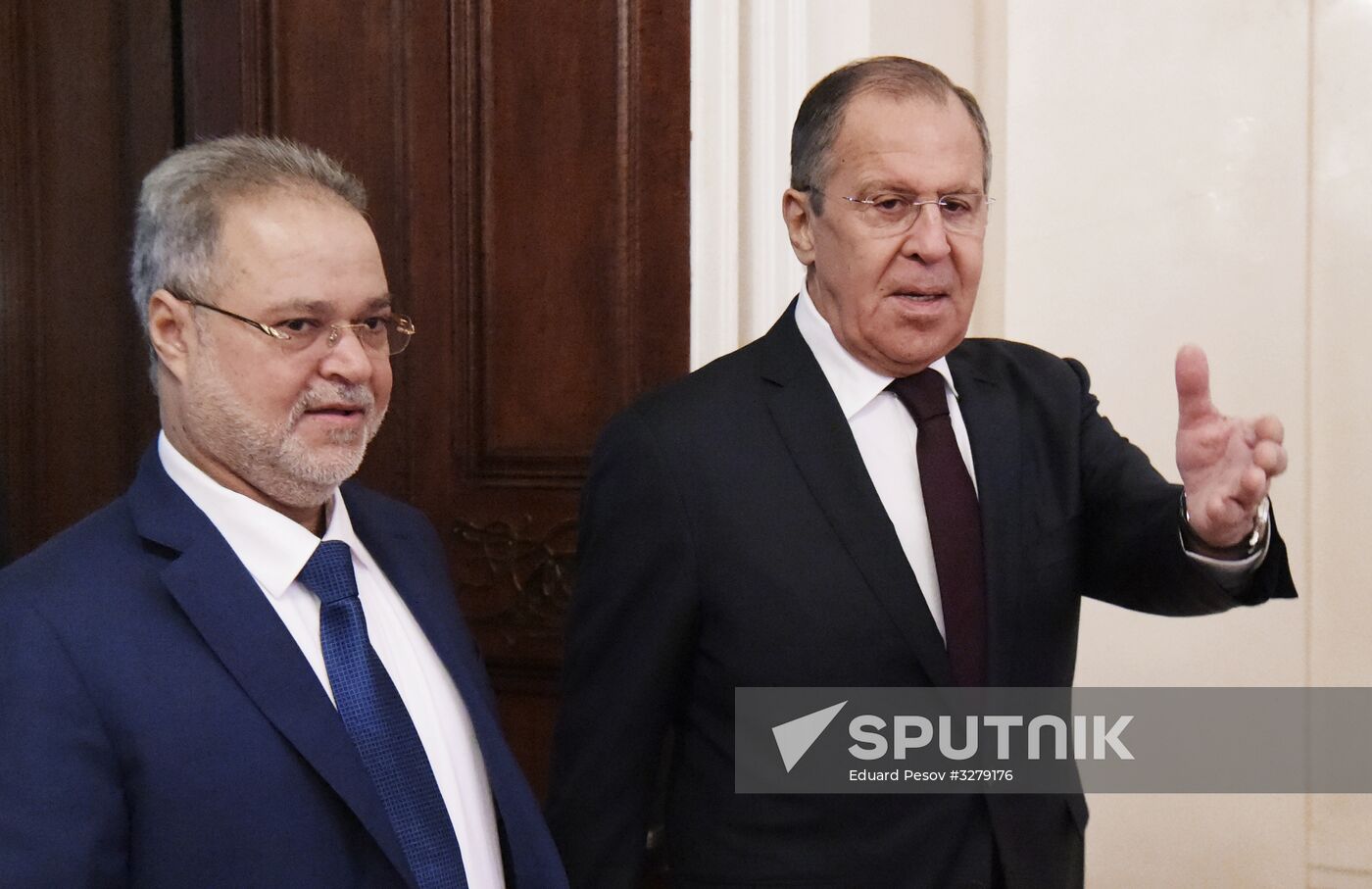 Russian Foreign Minister Lavrov meets with his Yemeni counterpart Al-Mekhlafi
