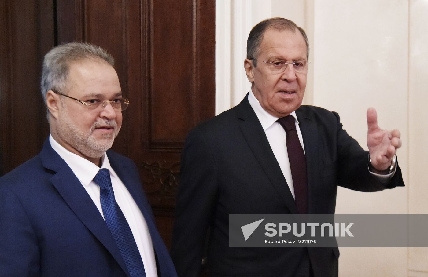 Russian Foreign Minister Lavrov meets with his Yemeni counterpart Al-Mekhlafi