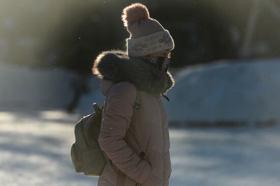 Cold spell in Novosibirsk