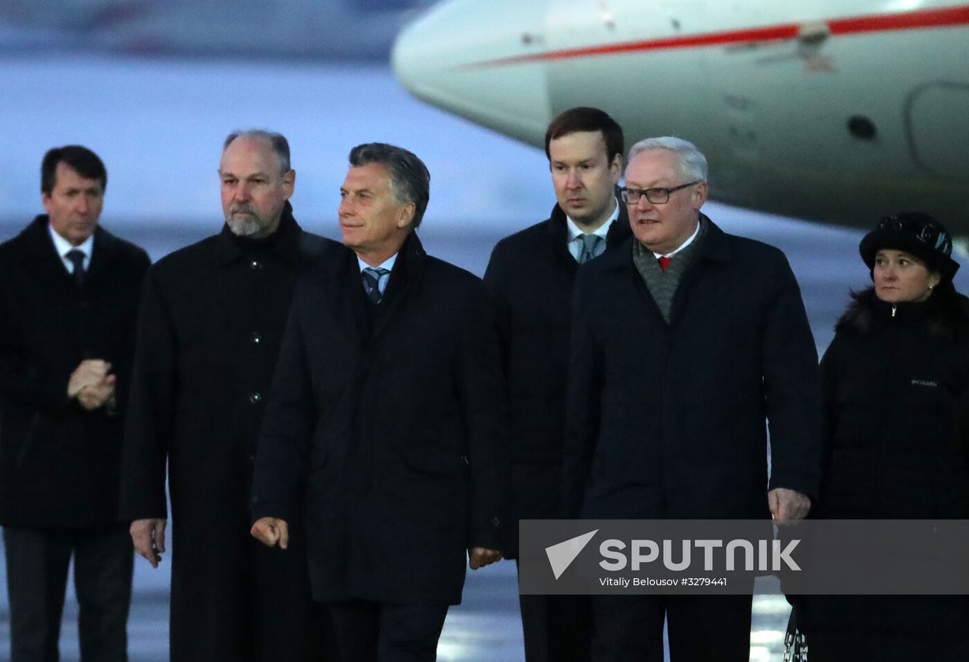 President of Argentina Mauricio Macri arrives in Moscow