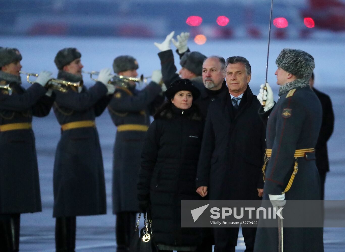 President of Argentina Mauricio Macri arrives in Moscow