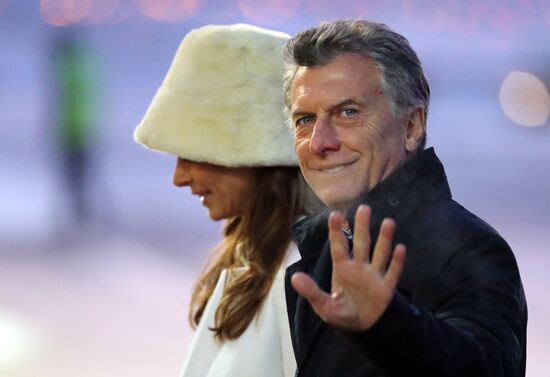President of Argentina Mauricio Macri arrives in Moscow