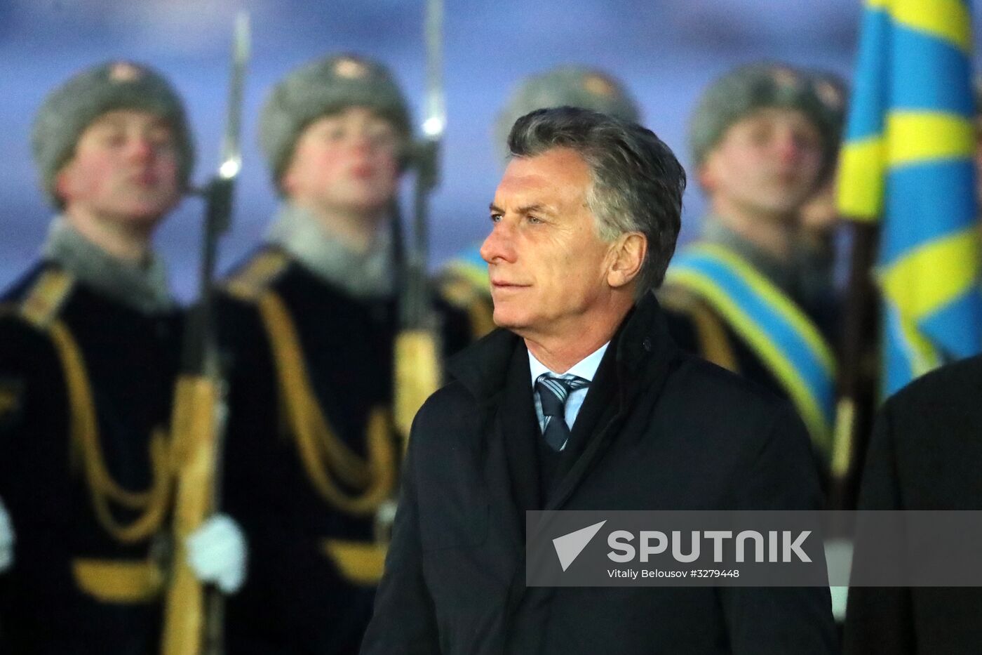 President of Argentina Mauricio Macri arrives in Moscow