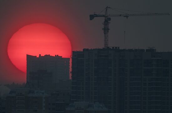 Winter sunset