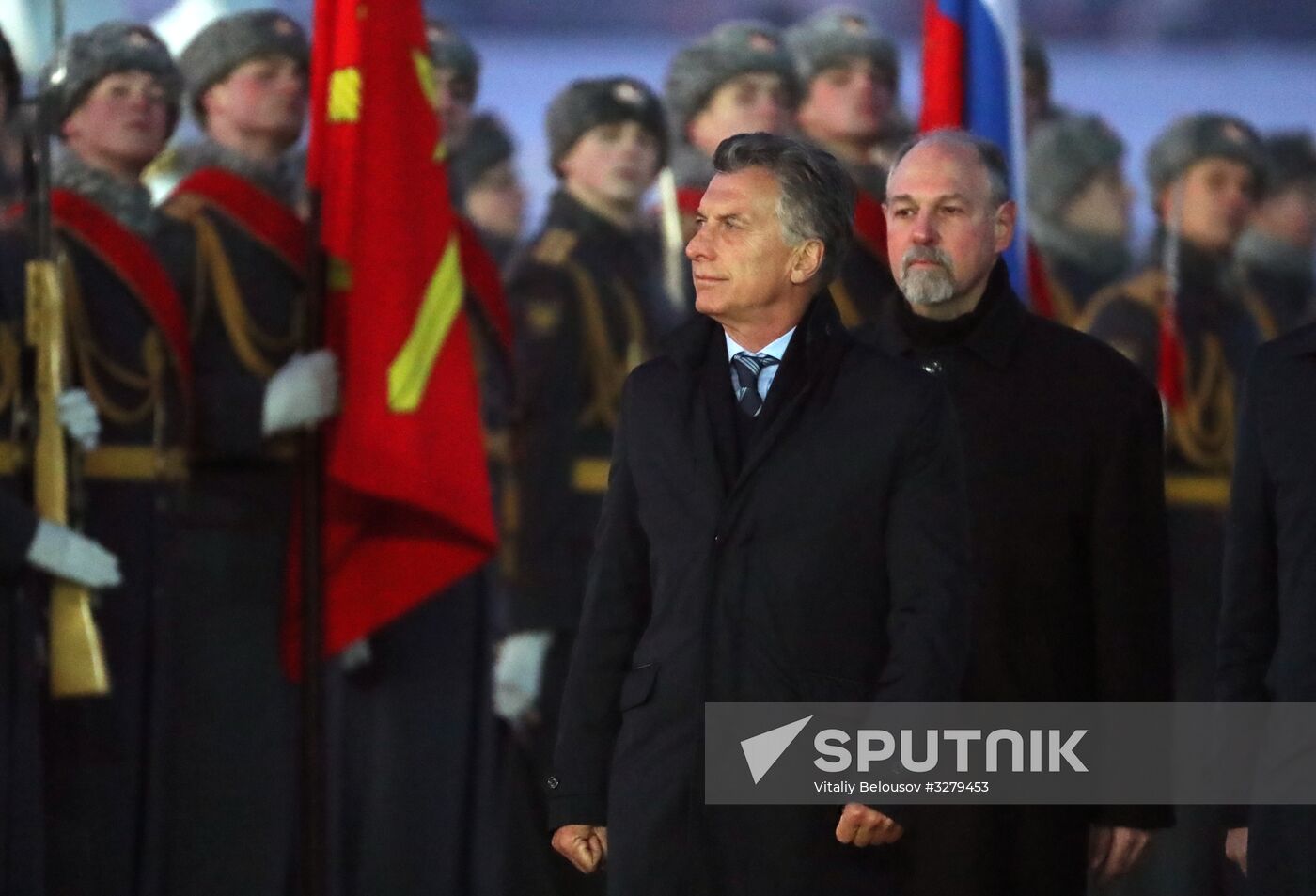 President of Argentina Mauricio Macri arrives in Moscow