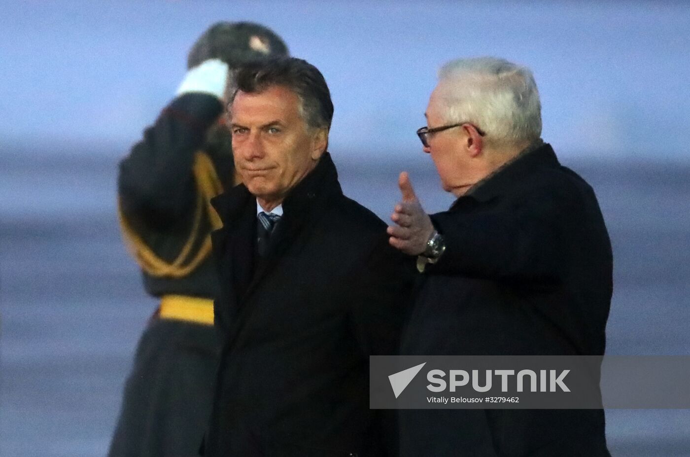 President of Argentina Mauricio Macri arrives in Moscow