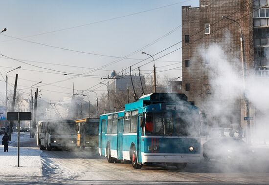 Low temperatures in Krasnoyarsk