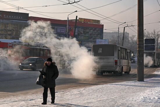 Low temperatures in Krasnoyarsk