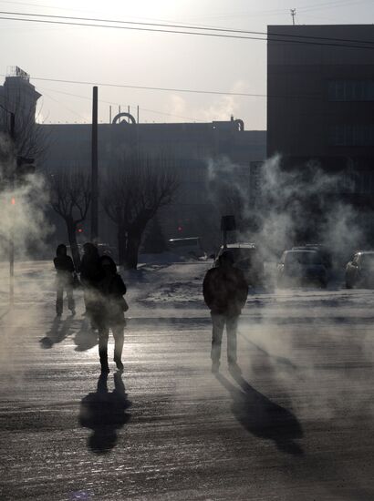Low temperatures in Krasnoyarsk