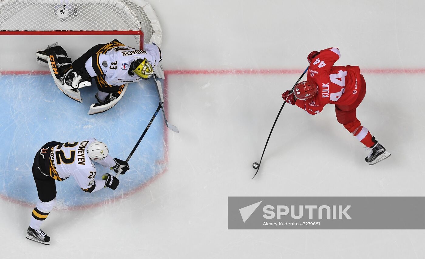 Ice hockey. KHL. Spartak vs. Severstal