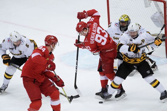 Ice hockey. KHL. Spartak vs. Severstal