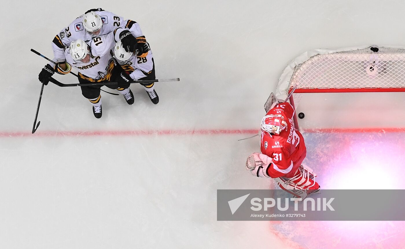 Ice hockey. KHL. Spartak vs. Severstal