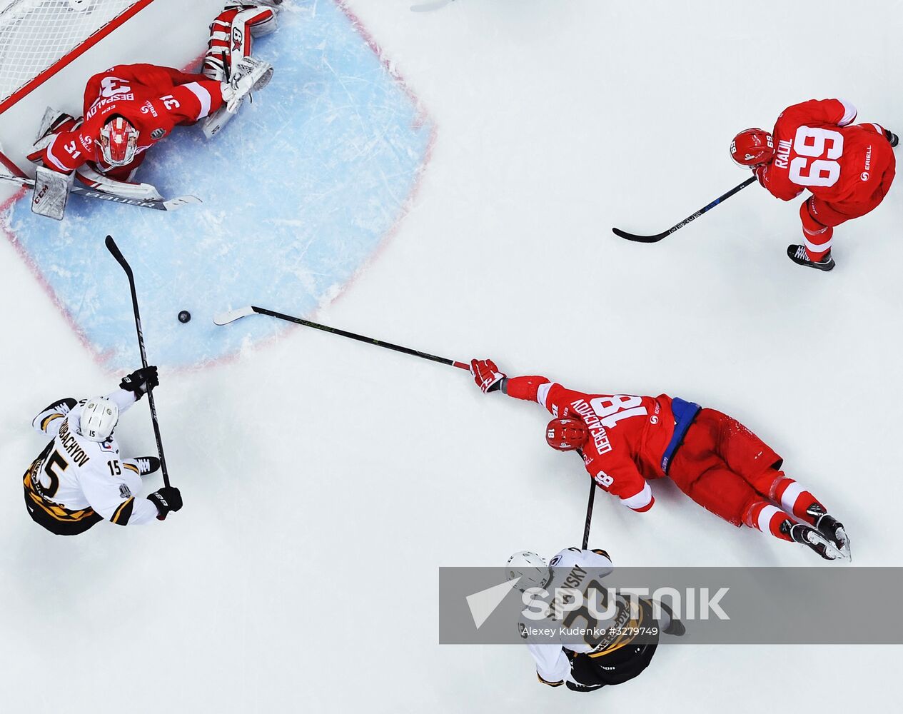 Ice hockey. KHL. Spartak vs. Severstal