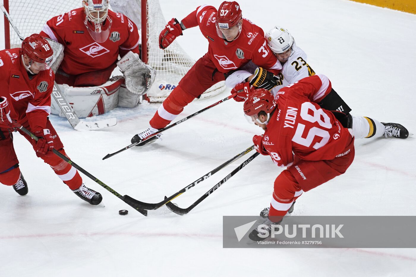 Ice hockey. KHL. Spartak vs. Severstal