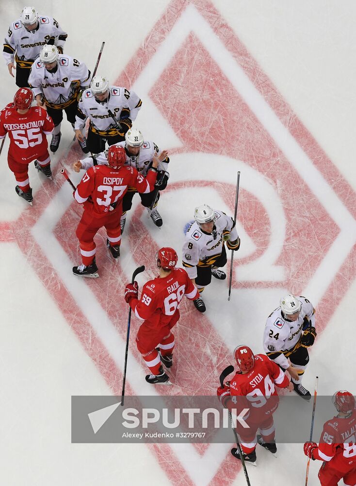 Ice hockey. KHL. Spartak vs. Severstal