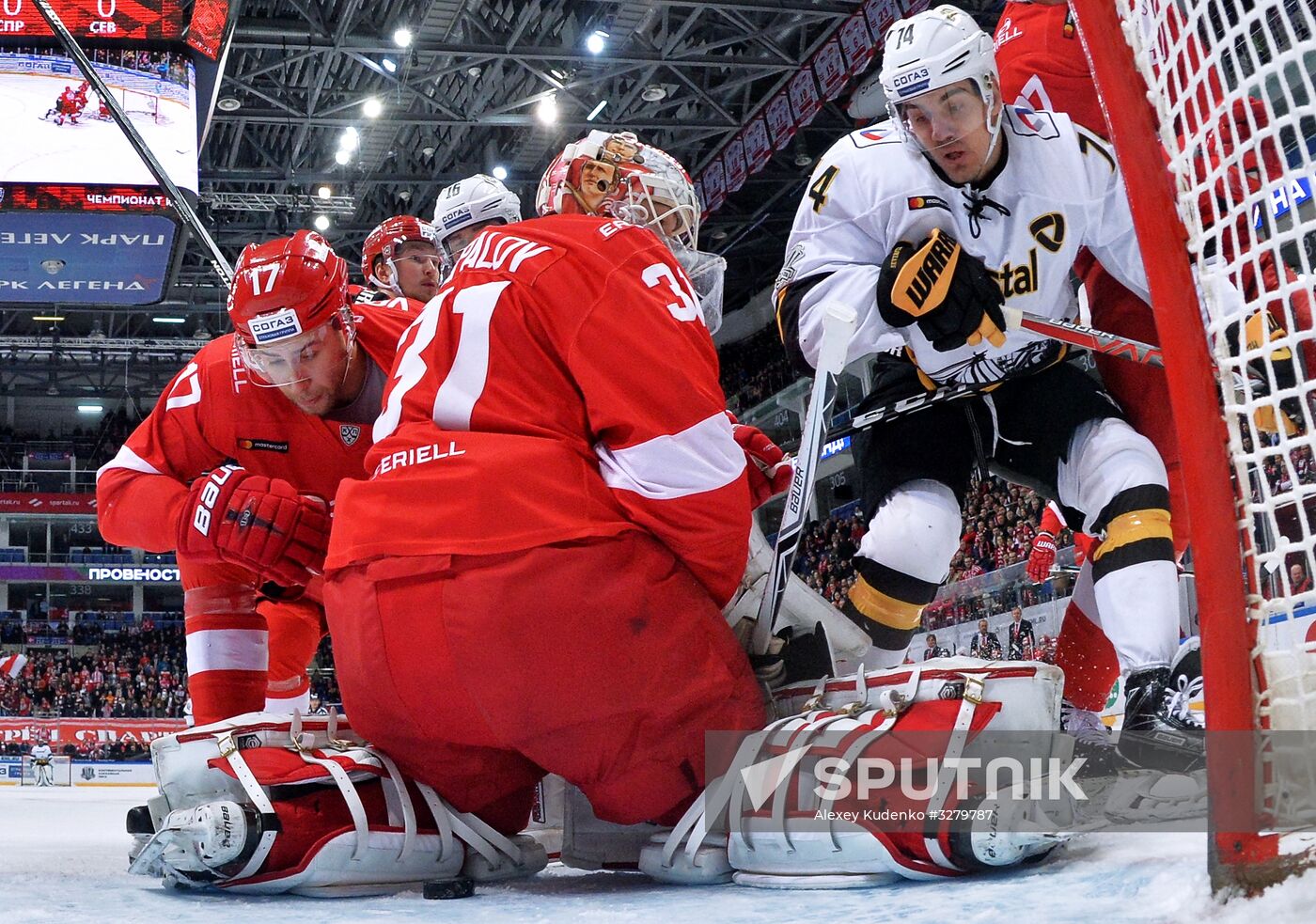 Ice hockey. KHL. Spartak vs. Severstal