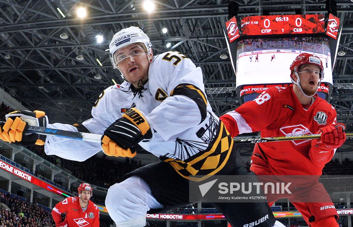 Ice hockey. KHL. Spartak Moscow vs. Severstal Cherepovets