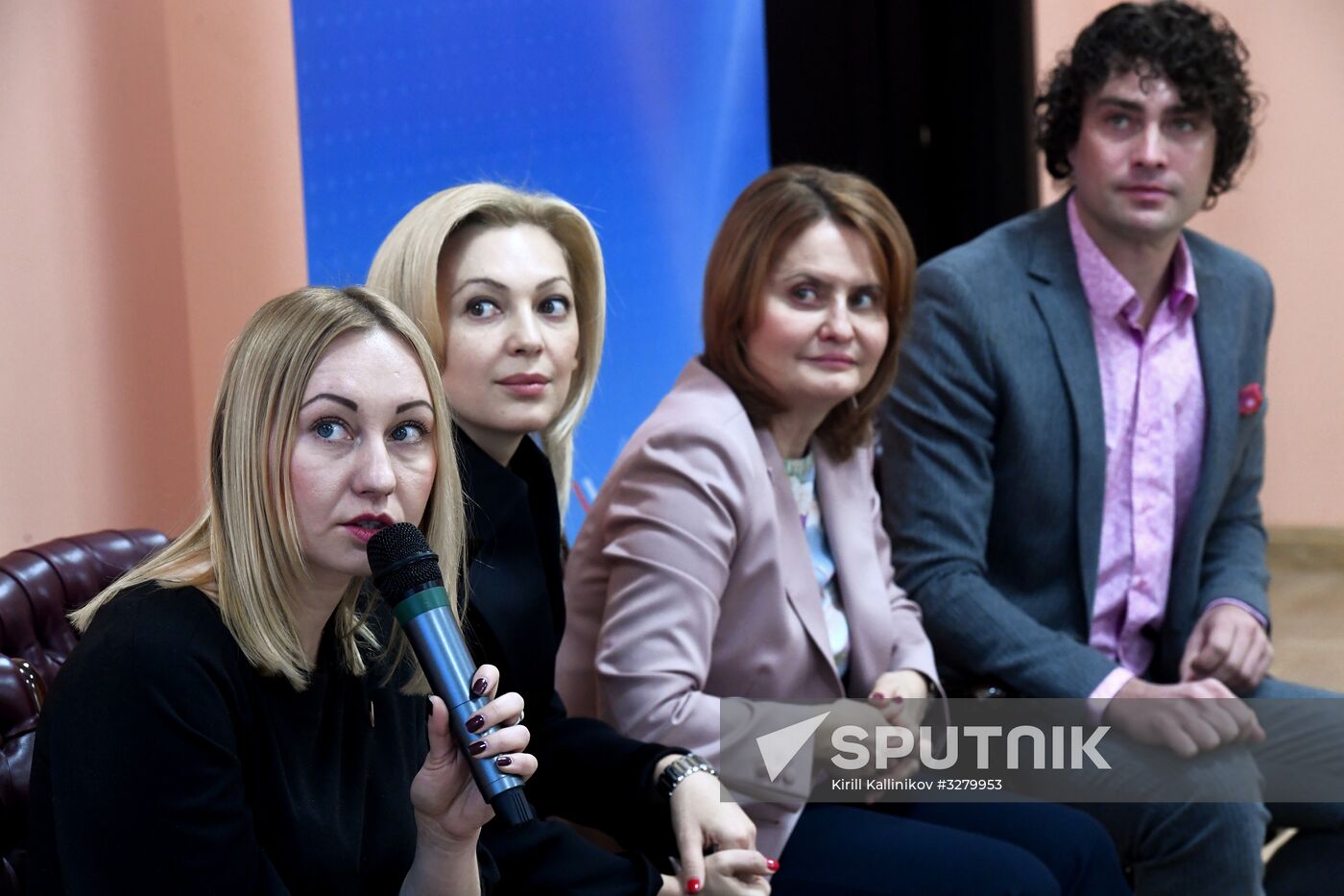 News conference on Russian presidential election themed poster competition
