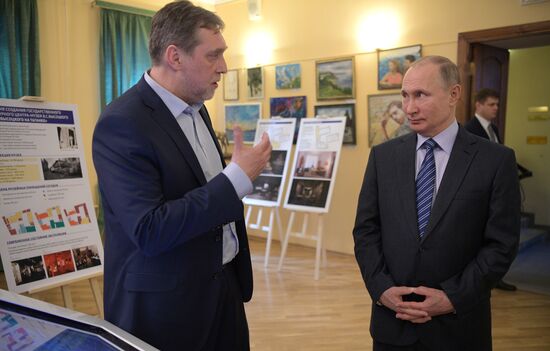 President Vladimir Putin at Vysotsky House in Taganka Museum Center