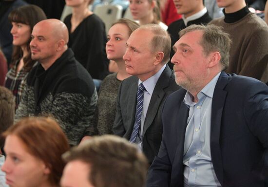 President Vladimir Putin at Vysotsky House in Taganka Museum Center